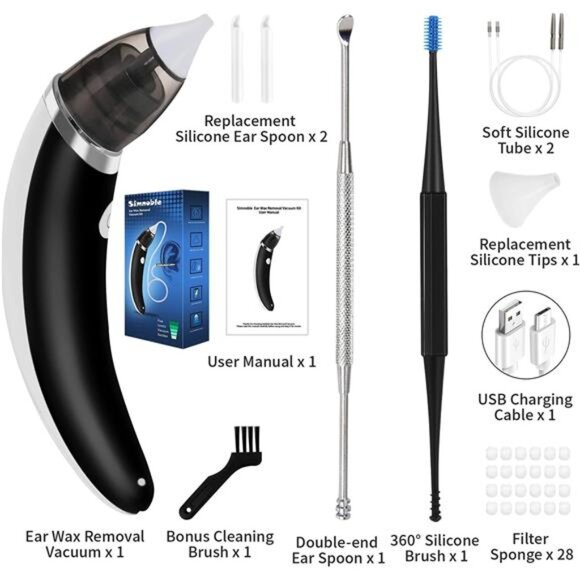 Ear Vacuum Wax Remover, Ear Wax Removal Vacuum 5 Levels Strong Suction Electric - Picture 7 of 8